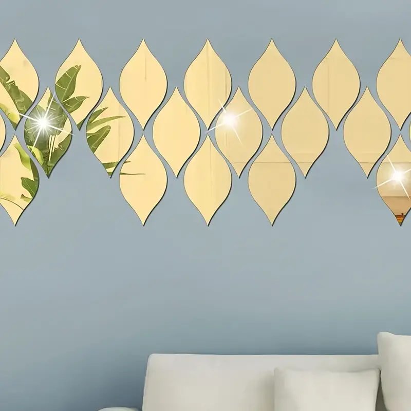 Premium Acrylic Mirror Wall Art – Water Drop Shape Design for Home & Office Décor