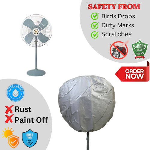Pedestal Fan Cover Waterparoof – Premium Parachute Fabric – Dust & Weather Protection Top Cover